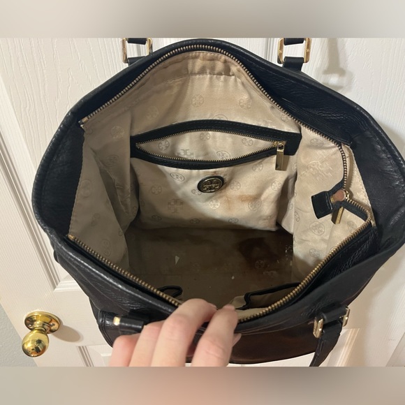 Tory Burch Black Leather Tote Bag - Picture 3 of 6